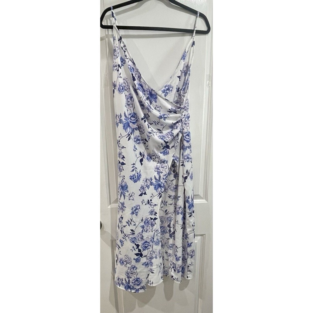 Urban Outfitters UO Lily Satin Wrap Midi Dress Size L